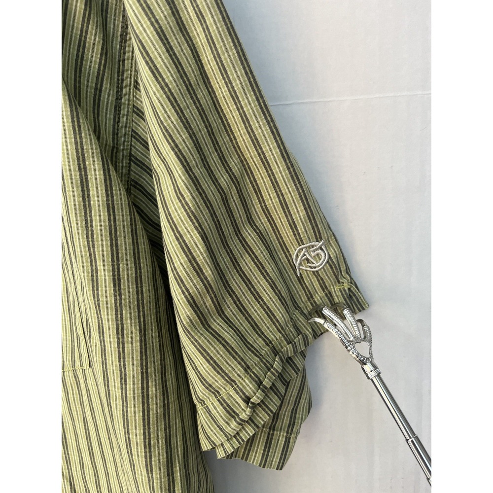 The North Face Shirt Mens 2XL Green Stripe Short Sleeve Button Up A5 Series - Picture 6 of 10